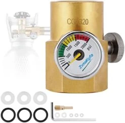 CO2 Direct Adapter With 2000psi Pressure Gauge, Thread Set Replacement Accessories For Soda Machine Tank, CO2 Refill Connector Adapter Accessories, Adapter Refills Connector Kit CGA320 To TR21-4 (B) 15 CO2 Direct Adapter With 2000psi Pressure Gauge, Thread Set Replacement Accessories For Soda Machine Tank, CO2 Refill Connector Adapter Accessories, Adapter Refills Connector Kit CGA320 To TR21-4 (B) -KitchenAid Shop 41EAh5pOAvL. AC