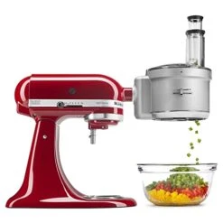 KitchenAid KSM150PSAQ Artisan Series 5-Qt. Stand Mixer With Pouring Shield - Aqua Sky & KSM2FPA Food Processor Attachment, Dicing Kit, Silver -KitchenAid Shop 41EENshyvbL