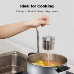 2 Pack Large Tea Ball Infuser For Loose Leaf Tea & Spice Ball For Cooking Soup, 18/8 304 Stainless Steel, Threaded Lid, Chain Hook, Extra Fine Mesh Tea Strainer Ball For Herb, Iced Tea -KitchenAid Shop 41EFTasqB0L