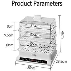 3 Tier Food Steamer, 20L Multi-Cooker, 60 Minutes Fast Simultaneous Cooking, 7 Preset Cooking Mode, Stackable Baskets For Vegetables Or Meats, Use For Variety Of Foods, 800W -KitchenAid Shop 41EIJvKjaXL