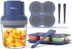 Baby Food Maker, HEYVALUE 13-in-1 Baby Food Processor Set For Fruit, Vegatable, Meat, Baby Food Blender With Baby Food Containers, Baby Food Freezer Tray, Baby Spoons, Silicone Spatula(Light Green) -KitchenAid Shop 41EMdNs6ySL. AC