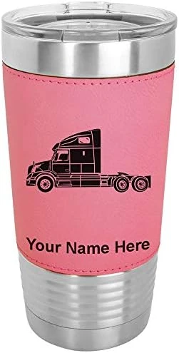 20oz Vacuum Insulated Tumbler Mug, Truck Cab, Personalized Engraving Included (Faux Leather, Black) 15 20oz Vacuum Insulated Tumbler Mug, Truck Cab, Personalized Engraving Included (Faux Leather, Black) - Image 13