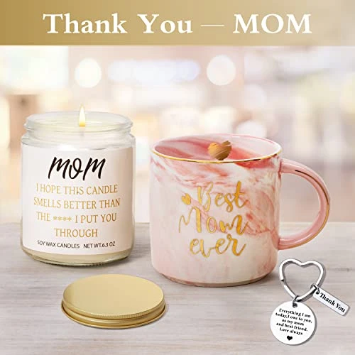 Mothers Day Gifts,Gifts For Mom From Daughter, Mom Gifts, Best Mom Ever Coffee Mug Set With Lavender Candles, Keychain, Christmas, Birthday Gifts For Mom, Wife, Women, Pregnant Mom 7 Mothers Day Gifts,Gifts For Mom From Daughter, Mom Gifts, Best Mom Ever Coffee Mug Set With Lavender Candles, Keychain, Christmas, Birthday Gifts For Mom, Wife, Women, Pregnant Mom - Image 5