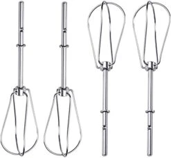TAINLESS STEEL W10490648 Hand Mixer Turbo Attachment Beaters By BlueStars - Exact Fit For KitchenAid Whirlpool Mixers - Replaces KHM2B W10490648 KHM5 AP5644233 AP5644233 PS4082859 W10240913-4 PACKS