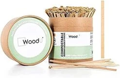 WoodU Disposable Coffee Stir Sticks 7"- Sturdy Round End Compostable And Biodegradable Brich Wood Tea Stirrers- 100% Ecofriendly Wooden Stirring Sticks For Hot Drinks -KitchenAid Shop 41EaasrlmWL. AC