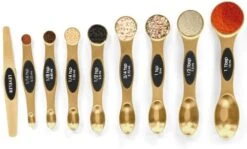 Magnetic Measuring Spoons Set Stainless Steel With Leveler,Multicolors Measuring Cups And Spoon Set Kitchen Gadgets Apartment Essentials Fits In Spice Jars,Stackable Metal Tablespoon Spoon For Baking -KitchenAid Shop 41EdFwhOLFL. AC
