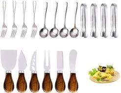 Charcuterie Accessories (20 Pcs), Cheese Spreaders For Charcuterie Board, Mini Serving Spoons, Forks And Mini Serving Tongs - Charcuterie Utensils For Butter, Cheese And Pastry Making -KitchenAid Shop 41EgAZeVML. AC