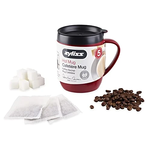 Zyliss Hot Mug Cafetiere, Red 5 Zyliss Hot Mug Cafetiere, Red - Image 3