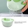 Salad Spinner Plastic Time Saving Fast Mixing Washable Rotatable Veggie Washer For Kitchen (Green) -KitchenAid Shop 41EkpUBnoZL