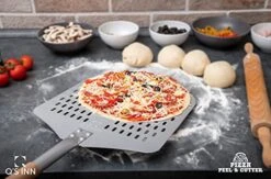 Perforated Pizza Peel, Professional 12 X 14 Inch Paddle Anodized Aluminum Turning Peel With Detachable Wood Handle For Home Made Pizza -KitchenAid Shop 41EnXgoNrzS