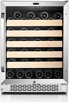 BWR-541STS 24" Built-in 54 Bottle Wine Refrigerator Cooler, Stainless Steel, One Size, Silver 8 BWR-541STS 24" Built-in 54 Bottle Wine Refrigerator Cooler, Stainless Steel, One Size, Silver - Image 6