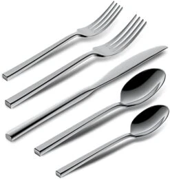 Cube 20-Piece Forged Silverware Set Stainless Steel Flatware Set,Service For 4,Matte Satin Polished Cutlery Set,Dishwasher Safe 20 Cube 20-Piece Forged Silverware Set Stainless Steel Flatware Set,Service For 4,Matte Satin Polished Cutlery Set,Dishwasher Safe -KitchenAid Shop 41EpMMlfM3L. AC 1