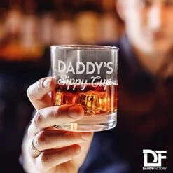 Addy's Sippy Cup Whiskey Glass - Funny New Dad Gifts - 10.25 Oz Engraved Old Fashioned Bourbon Rocks Glass For Expecting Father, Dad Birthday Gift -KitchenAid Shop 41EqJTanl9L