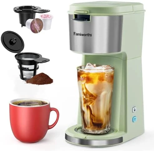 Iced Coffee Maker, Hot And Cold Coffee Maker Single Serve For K Cup And Ground, With Descaling Reminder And Self Cleaning, Iced Coffee Machine For Home, Office And RV 10 Iced Coffee Maker, Hot And Cold Coffee Maker Single Serve For K Cup And Ground, With Descaling Reminder And Self Cleaning, Iced Coffee Machine For Home, Office And RV - Image 8