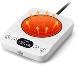 Coffee Mug Warmer & Cute Cat Mug Set, Electric Coffee Warmer For Desk With 9 Temp Setting (Up To 180℉/ 80℃), 1-9 Timer Smart Cup Warmer Plate For Beverage Milk Tea, Gravity Induction Auto ON/Off -KitchenAid Shop 41Ewaarzp L. AC