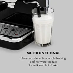 Espressionata Gusto - Espresso Maker, 20 Bar Pump Pressure, 1100 Watts, Makes 6 Cups (0.3 Gallon), Removable Stainless-Steel Drip Grid, Dishwasher-Safe Drip Tray, Retro Look, Black -KitchenAid Shop 41ExHA68JbL