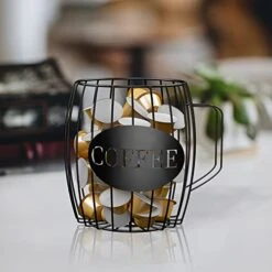 K Cup Holder And Coffee Pod Holder, K Cup Organizer, Large Capacity K Cup Holders, Coffee Pod Storage For Counter Kitchen Cafe Bar (Black) -KitchenAid Shop 41ExqjaVvPL