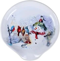 Sunflower Watercolor Yellow On White 5 X 5 Glossy Stoneware Spoon Rest -KitchenAid Shop 41F1YFYQKlL. AC