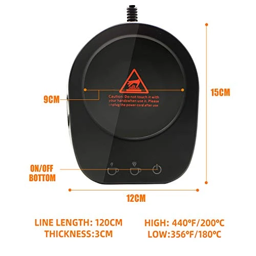 Coffee Mug Warmer - Desktop Beverage Warmer - Electric Cup Warmer Tea Water Cocoa Milk For Office Desk And Home Use 110V Best Gift For Coffee Lovers With Automatic Shut Off Function Black (Black) 4 Coffee Mug Warmer - Desktop Beverage Warmer - Electric Cup Warmer Tea Water Cocoa Milk For Office Desk And Home Use 110V Best Gift For Coffee Lovers With Automatic Shut Off Function Black (Black) - Image 2
