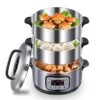 MJWDP Electric Steamer 3-layer High Capacity Multi-function Stainless Steel Steam Cooker Food Steamer Pot -KitchenAid Shop 41F4KKZUJPL 1