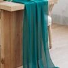 ONATIA 11Ft Teal Blue Chiffon Table Runner 29 X 130 Inches For Romantic Wedding Party Bridal Shower Decorations 1 ONATIA 11Ft Teal Blue Chiffon Table Runner 29 X 130 Inches For Romantic Wedding Party Bridal Shower Decorations -KitchenAid Shop 41F75oxERWL