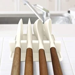 Silicone Kitchen Utensil Rest - Silicone Spoon Rest With Drip Pad - Ladle Spoon Holder - Utensil Holder For Kitchen Or Stove Top (White) -KitchenAid Shop 41F9lwQoJLL