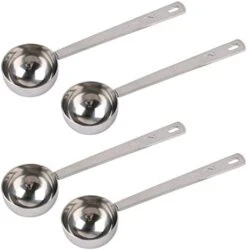 RP Remarkable Power, 4 Pack 30 Ml Silver Stainless Steel Coffee Measuring Scoops With Long Handle 2 Tablespoon Long Handle Spoons -KitchenAid Shop 41FB gutTL. AC