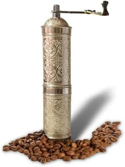 Manual Coffee Grinder, Refillable Turkish Coffee Grinder, Pepper Grinder, Manual Coffee Mill With Foldable Handle (Antique Brown) -KitchenAid Shop 41FBbgJvkBL. AC