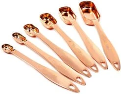 Copper Measuring Cups And Spoons Set Of 9 - Premium Gift Packaging + Cooking Conversions Chart. Extra Sturdy Stainless Steel With Copper Finish, Satin And Mirror Polish. Gift Under 25 Dollars. -KitchenAid Shop 41FDzfPuEiL. AC