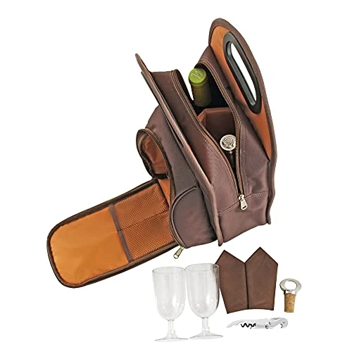 True Rue Metro: 2-Bottle Insulated Totes, Brown 4 True Rue Metro: 2-Bottle Insulated Totes, Brown - Image 2