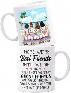 Customized Best Friend Mug For Women, Besties, Soul Sisters Together To Be Sisters By Heart Custom Mug Personalized With Names, Hairstyles, Texts For Friends Birthday Gift Mugs 11oz / 15oz -KitchenAid Shop 41FKG1QKCqL. AC