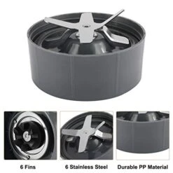 NovelBee 2 Pack Of 32 Oz Blender Cups And Blade Replacement With Cleaning Brush Compatible With Nutribullet 600W/900W Models