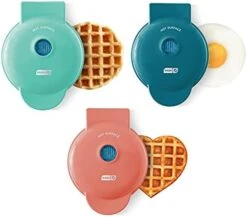 Dash Mini Maker Waffle Maker + Griddle, 2-Pack Griddle + Waffle Iron - Aqua -KitchenAid Shop 41FQMQNkhWL. AC
