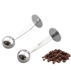 2 In 1 Stainless Steel Coffee Scoop Tamping Dual-Purpose Coffee Spoon Multi Function Spoon Holder Coffee Tools For Measuring And Tamping -KitchenAid Shop 41FVjL4S2BL