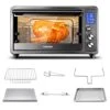 Toshiba Speedy Convection Toaster Oven Countertop With Double Infrared Heating, 10-in-1 With Toast, Pizza, Rotisserie, Larger 6-slice Capacity, 1700W, Black Stainless Steel, Includes 6 Accessories 1 Toshiba Speedy Convection Toaster Oven Countertop With Double Infrared Heating, 10-in-1 With Toast, Pizza, Rotisserie, Larger 6-slice Capacity, 1700W, Black Stainless Steel, Includes 6 Accessories -KitchenAid Shop 41Fdas0eaaL