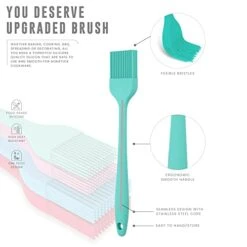 - Pack Of 4 Pastry Brush, Heat Resistant Silicone Brush Set, Multipurpose Basting Brush For BBQ, Marinading, Meat Grilling, And Oiling - A Perfect Kitchen Utensils Set For Baking And Cooking