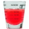 Mini Measure Heavy Glass, 20-Incremental Measurements Multi-Purpose Liquid And Dry Measuring Shot Glass, Black