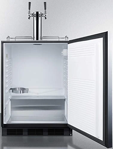 BC58BLBIADACFTWIN Built-In Undercounter ADA Height Commercially Listed Dual Tap Cold Brew Coffee Dispenser With Automatic Defrost, Stainless Steel Wrapped Door And Black Cabinet 4 BC58BLBIADACFTWIN Built-In Undercounter ADA Height Commercially Listed Dual Tap Cold Brew Coffee Dispenser With Automatic Defrost, Stainless Steel Wrapped Door And Black Cabinet - Image 2