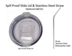 Groomsman 30 Ounce Tumbler In Sets Of 4 To 15 Made Of Stainless Steel Custom Engraved With A Clear Lid Including Choices Of Color, Design, Straw, Thank You Message And Spill Proof Slide Lid -KitchenAid Shop 41Fi5fQ7mwL