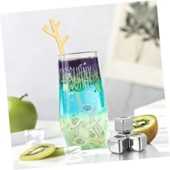 1 Set Ice Tart Stainless Steel Cooler Beer Chiller Household Tool Set Chilling Rocks For Drinks Ice Drink Making Supplies Whiskey Ice Ball Ice Rocks Ice Cooler Beverage Cubes Metal -KitchenAid Shop 41FiIjDeXFL