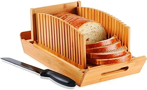 Premium Bamboo Bread Slicer For Homemade Bread, Crumb Catcher, Foldable And Compact Loaf Cutter 3 Size Slicing Guide 9 Premium Bamboo Bread Slicer For Homemade Bread, Crumb Catcher, Foldable And Compact Loaf Cutter 3 Size Slicing Guide - Image 7