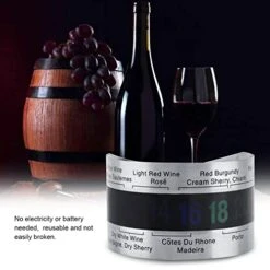 Wine Temperature Bracelet, Stainless Steel Wine LCD Thermometer Bottle Beer Red Wines Bracelet Temperature Sensor -KitchenAid Shop 41FsAUKBlVL 3
