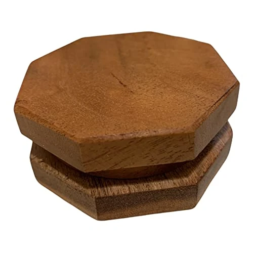 Hexagon Wood Food Spice Herb Grinder Wooden 2.5 Inch 4 Hexagon Wood Food Spice Herb Grinder Wooden 2.5 Inch - Image 2