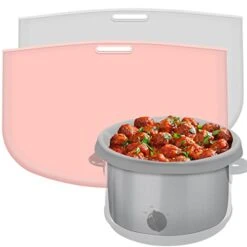 GENERIC 2 Pack Silicone Slow Cooker Liners,Reusable Cooking Bags Fit 6-7 Quarts Crockpot,Leakproof & Dishwasher Safe Cooking Liners For Oval Or Round Pot(Pink+Grey)