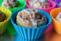 Jumbo Silicone Muffin Cups - 12 Large 3-5/8 Inch Baking Liners With Bonus Screw Top Storage Jar -KitchenAid Shop 41Fwu1thRXL