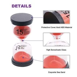 6 Pack 6 Colors Sand Timer Hourglass Sandglass Timer Assortment Kit, 1 Min/3 Mins/5 Mins/10 Mins/15 Mins/30 Mins Sand Clock Timer For Home Office Kitchen Kids Games Classroom -KitchenAid Shop 41Fz2NweduL