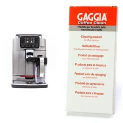 Gaggia Cadorna Prestige Super-Automatic Espresso Machine, Medium, 60.8 Fl.oz. & Coffee Cleaning Tablets, Package May Vary
