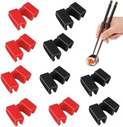 5 Pieces Reusable Chopsticks Helpers Training Chopstick Hinges Connector Training Chopstick For Adults, Beginner, Trainers Or Learner (Black) -KitchenAid Shop 41G0UjEEoLL. AC