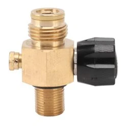 Refill Adapter G1/2 14 CO2 Cylinder Bottle Connector With Black 5/8 18unf On Off Valve CO2 Tank Refill Adapter 5000 Psi Maximum Pressure