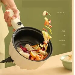 Electric Hot Pot, Mini Electric Stove Nonstick Two Gears Versatile Fire Plastic Ceramic Long Handle For Office (White) 14 Electric Hot Pot, Mini Electric Stove Nonstick Two Gears Versatile Fire Plastic Ceramic Long Handle For Office (White) -KitchenAid Shop 41GBUOzbiSL